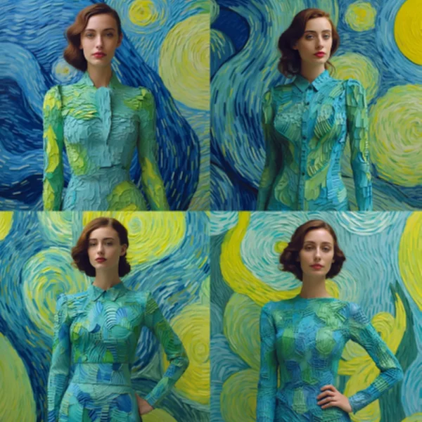 Titled 'Windswept Blue' one of the Fantasy Paraphrase series prints by Adele Frank