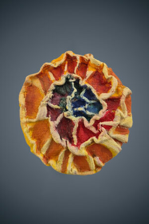 Close up of Pliora Nr°12 featuring the Adele Frank Crumpled sewing application technique.