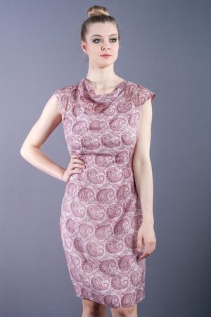 Paisley patterned A-line dress