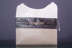 Top handle leather shoulder bag